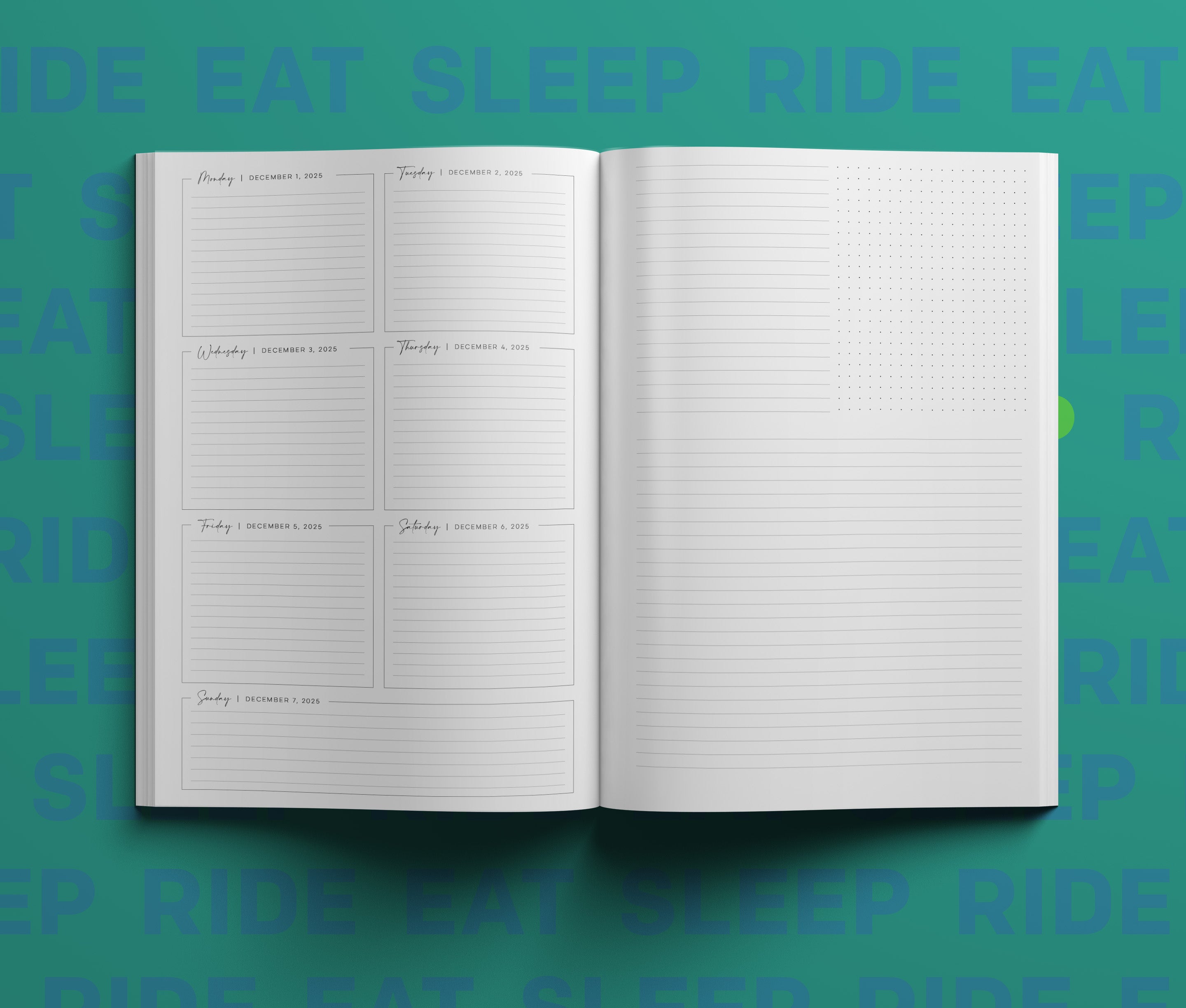 2026 planner - Eat Sleep Ride