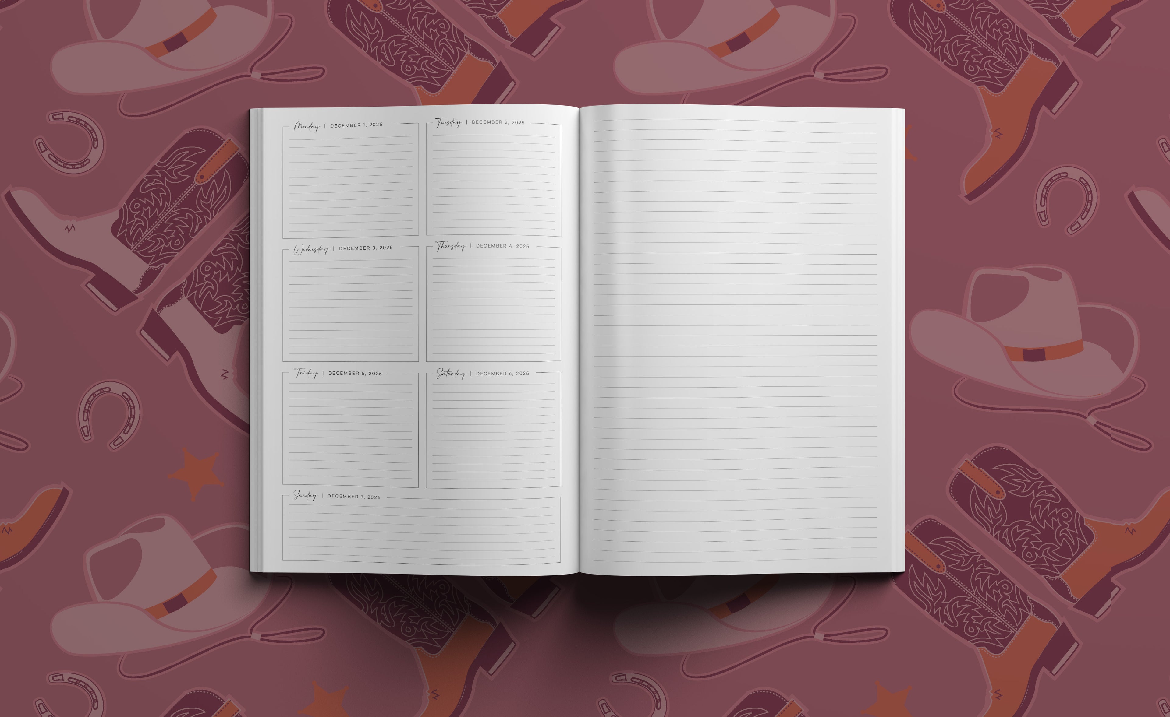 2026 Planner - Boots & Hats